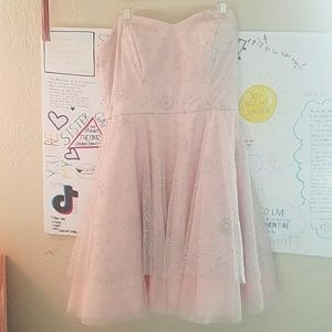 Short, pink prom dress